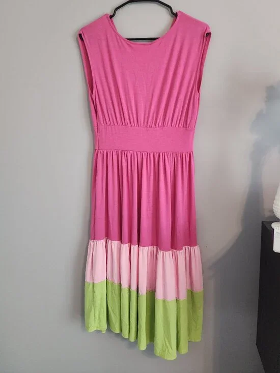 Chadwicks Colorful Spring Maxi Dress - Size Medium (Used) - Picture 5 of 9